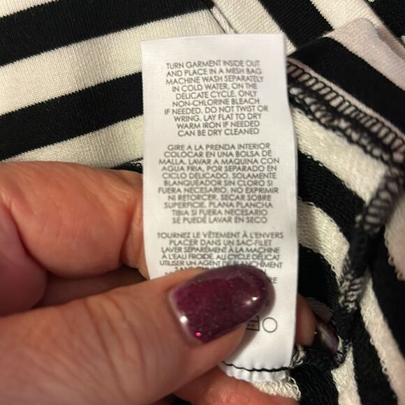 Cabi black and white striped MOD look Byline jacket. Sz small. - Picture 13 of 14